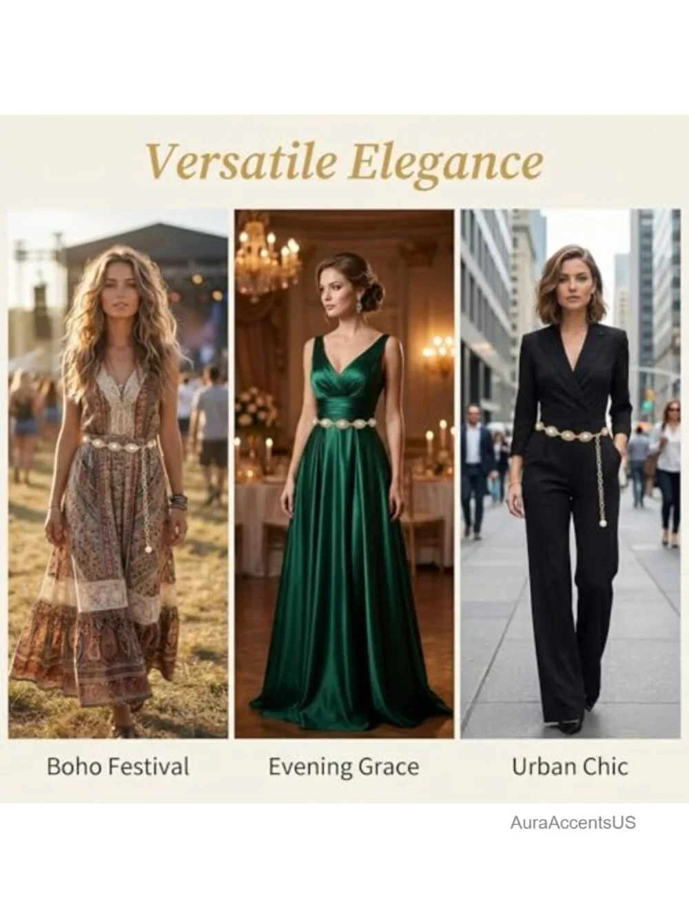 Gold Dangle Belt Metal Pearl Waist Chain Decorative Accessories for Dresses